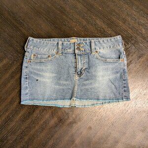Vintage Hollister Low Rise Mini Jean Skirt Size 3